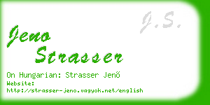 jeno strasser business card
